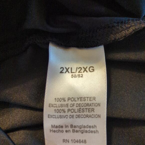 UNIVERSITY OF IOWA HAWKEYES Black and Gray Men Shirt 2X KA Knights Apparel - Picture 6 of 6